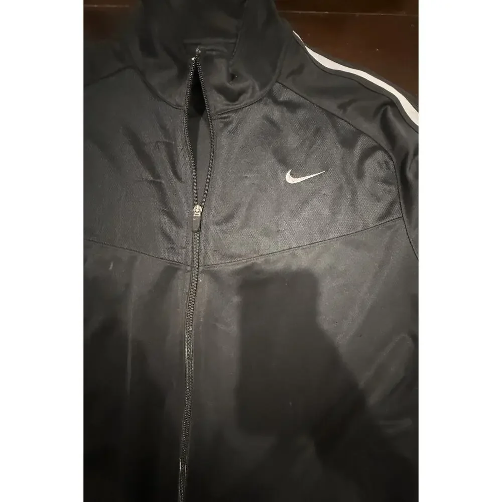 Nike Dri-FIT Track Jacket Men’s XXL Black Full Zip Athletic Running Jacket Coat